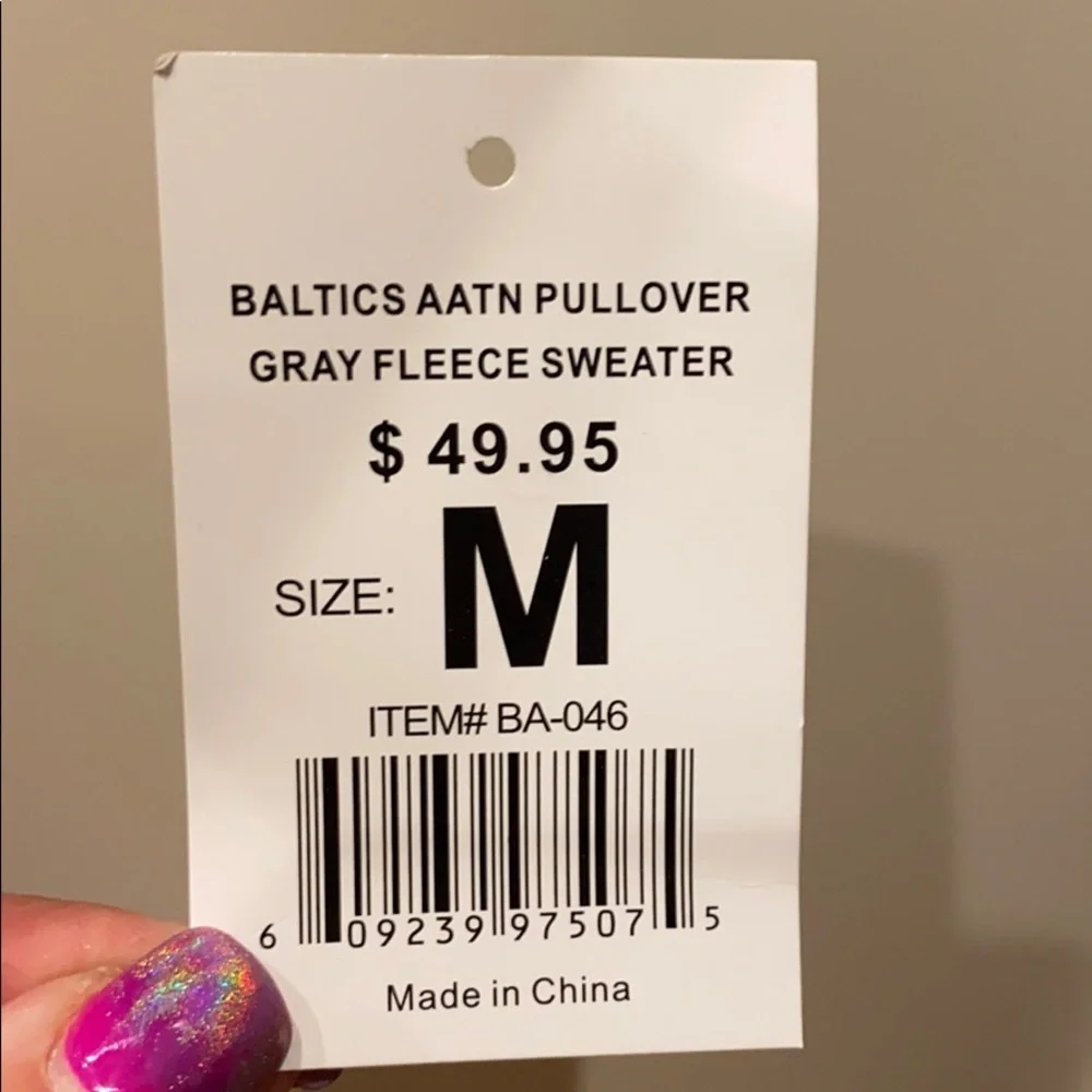 NEW Baltics Sherpa Quarter Zip Pullover Size M - Picture 7 of 7